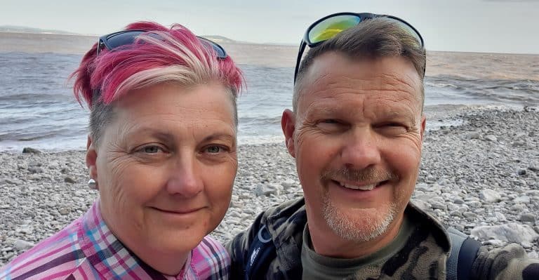 woman and man on the beach