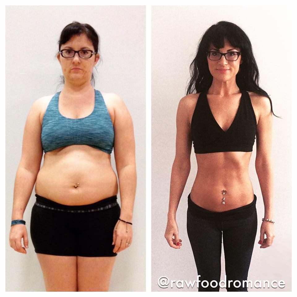 Lissa's before and after weightloss pic